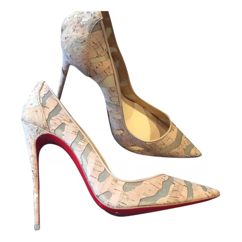 Christian Louboutin So Kate Cork Devore BNIB 40.5